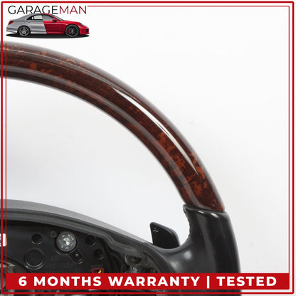 2010-2014 Mercedes W216 CL550 Steering Wheel w/ Paddle Shifters Wood OEM