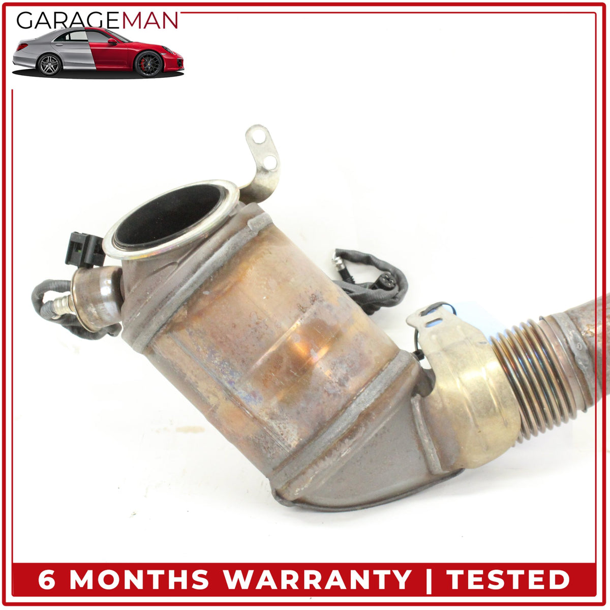 2010-2017 BMW 550i F07 Left Driver Side Exhaust Downpipe 7645441 OEM