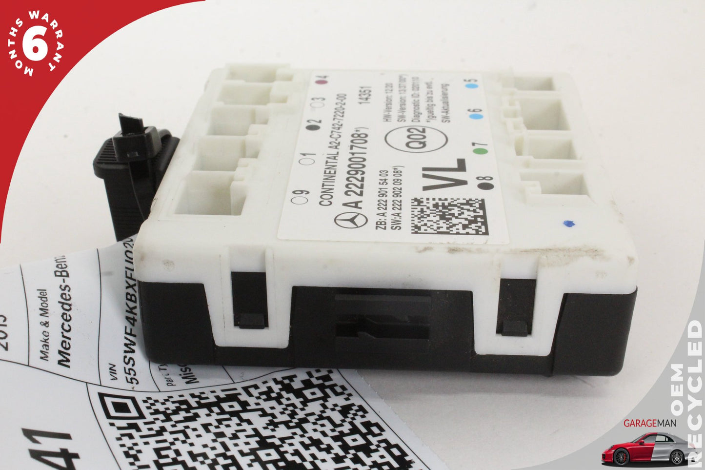 2015-2020 Mercedes W205 C300 C400 Front Left Door Control Module 2229001708 OEM
