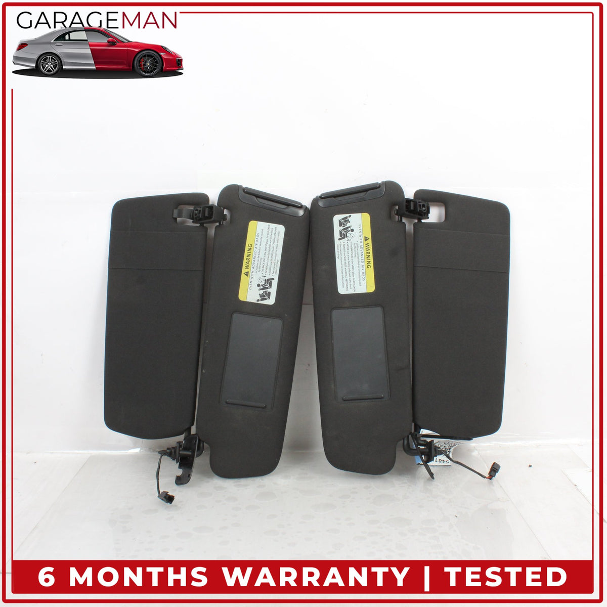 2007-2015 Audi Q7 4L SUV Front Left and Right Side Sun Visor Black 4L0857552 OEM