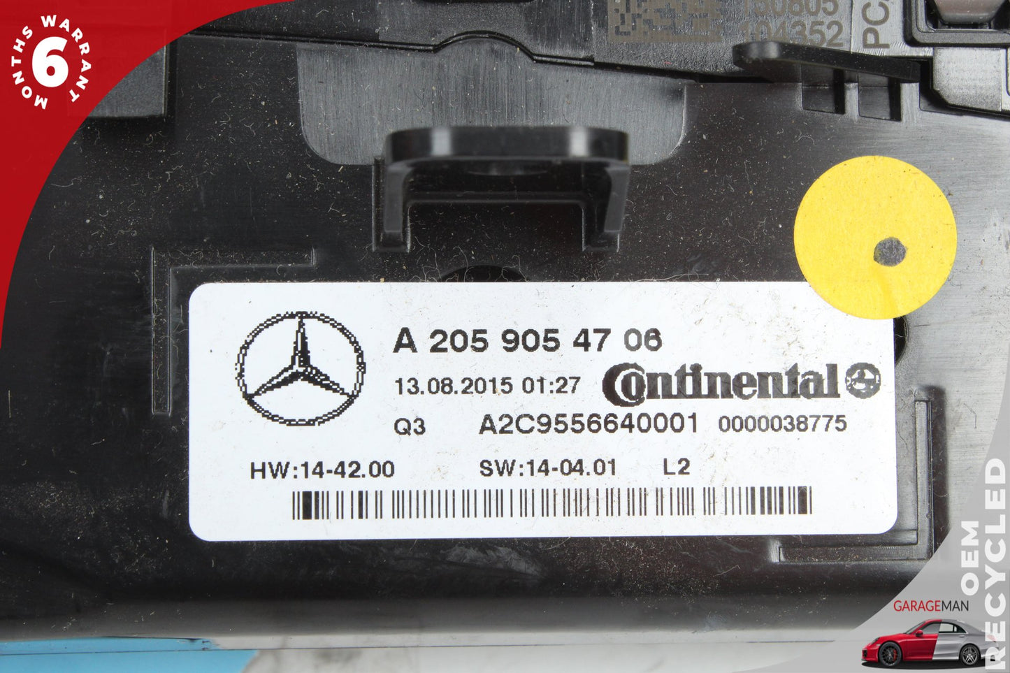 15-20 Mercedes-Benz C300 W205 A/C Heater Climate Control Switch 2059054706