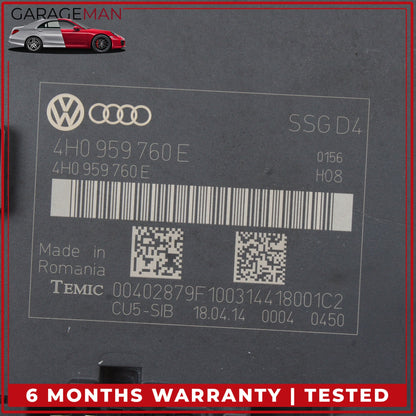 2011-2018 Audi A8 S8 Front Left or Right Side Seat Control Module 4H0959760E OEM