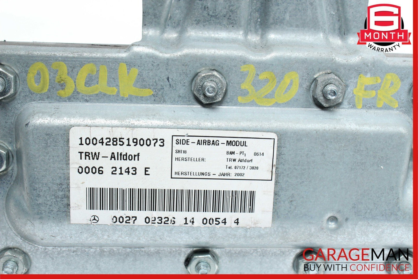 97-03 Mercedes W208 CLK320 Front Right Side Door Airbag Air Bag Module