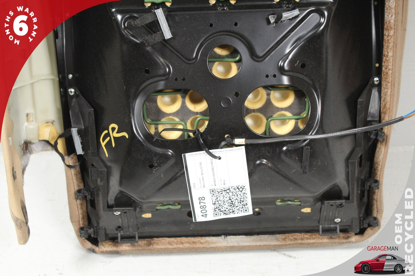 2007-2009 Mercedes W211 E350 Front Right Lower Seat Cushion w/ Compartment OEM