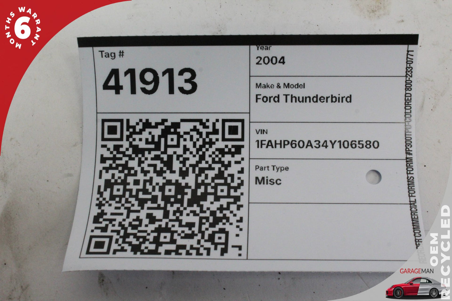2002-2005 Ford Thunderbird Keyless Go Entry Control Module Unit 1F2T15K602AD OEM