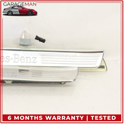 2014-2020 Mercedes W222 S550e Front and Rear Illuminated Door Step Sill Set OEM
