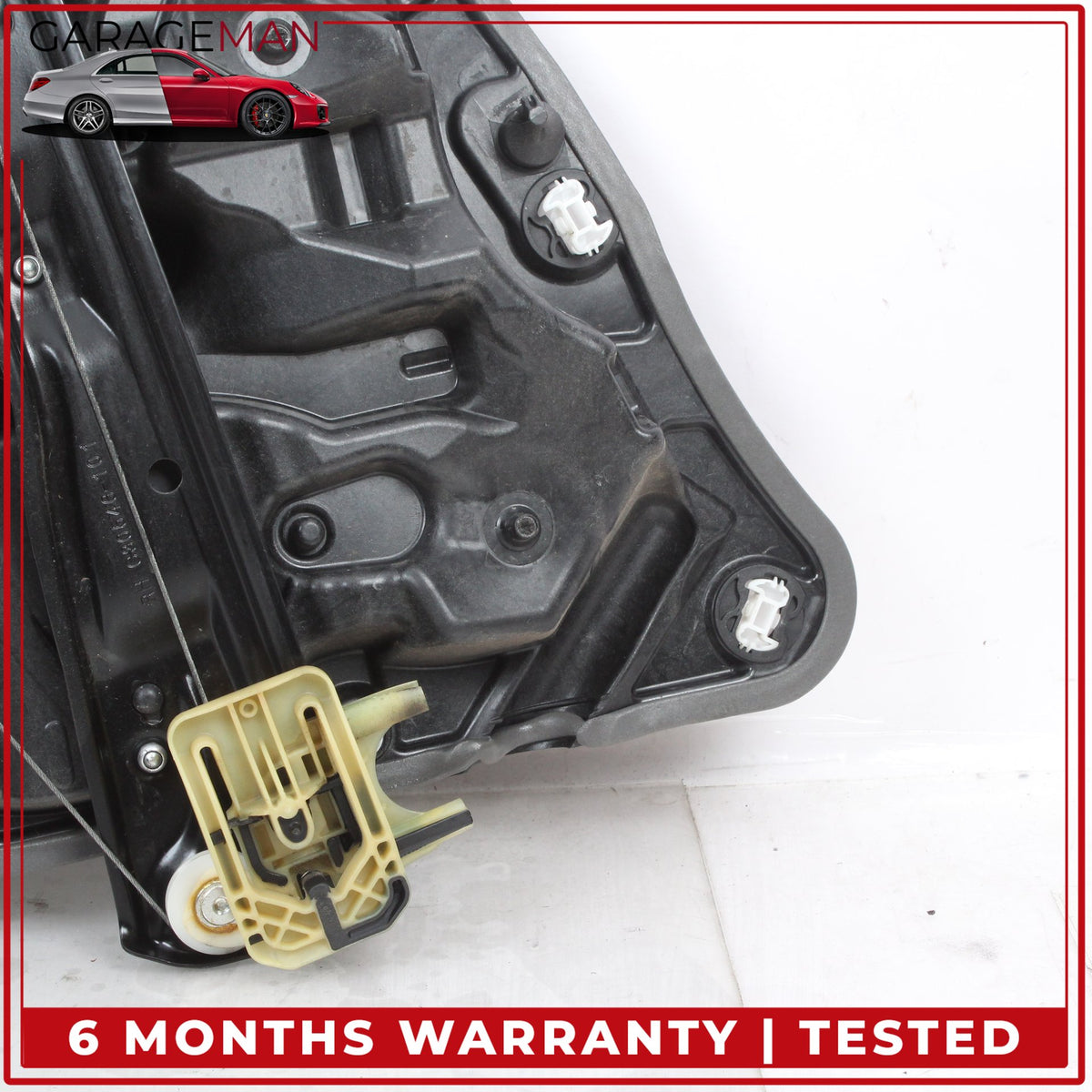 2017-2023 BMW 530e G30 Rear Right Side Window Regulator w/ Carrier 7365168 OEM
