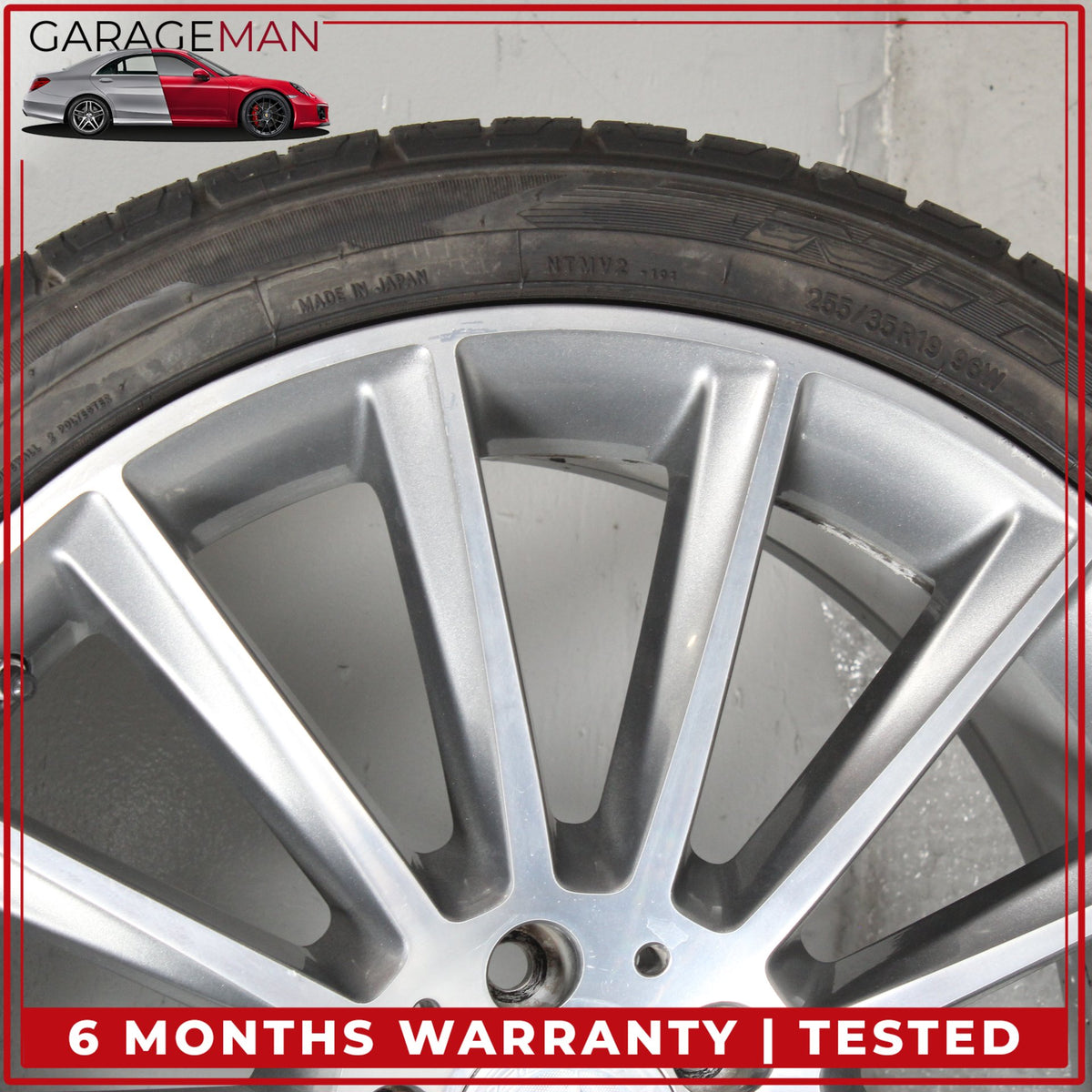 2015-2023 Mercedes W205 C300 Rear Wheel Rim w/ Tire 8.5JX19H2ET52 2054011400 OEM