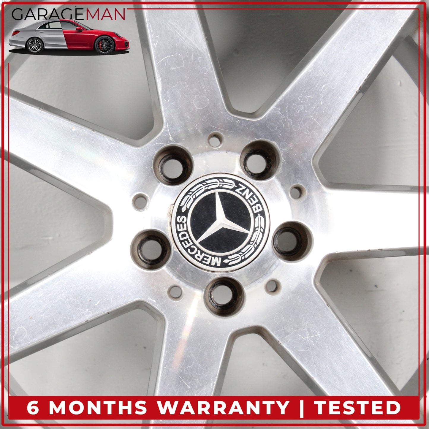 2012-2015 Mercedes W204 C250 Rear 7 Spoke Wheel Rim 8.5JX18H2ET54 2044019902 OEM