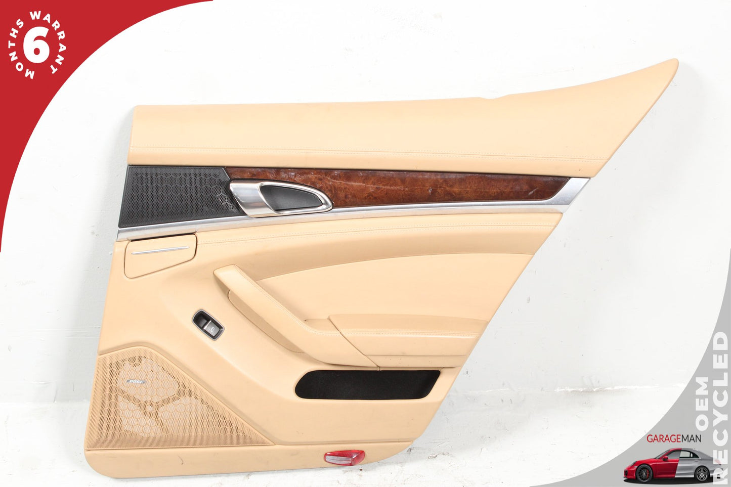 2010-2016 Porsche Panamera 970 Rear Right Side Door Trim Panel Beige OEM