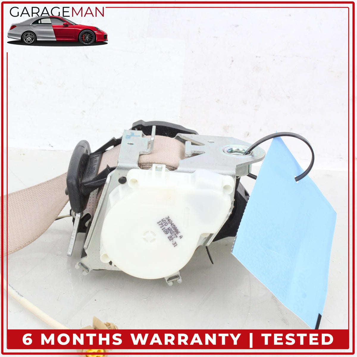 2010-2016 Porsche Panamera 970 Rear Left or Right Side Seat Belt Beige OEM