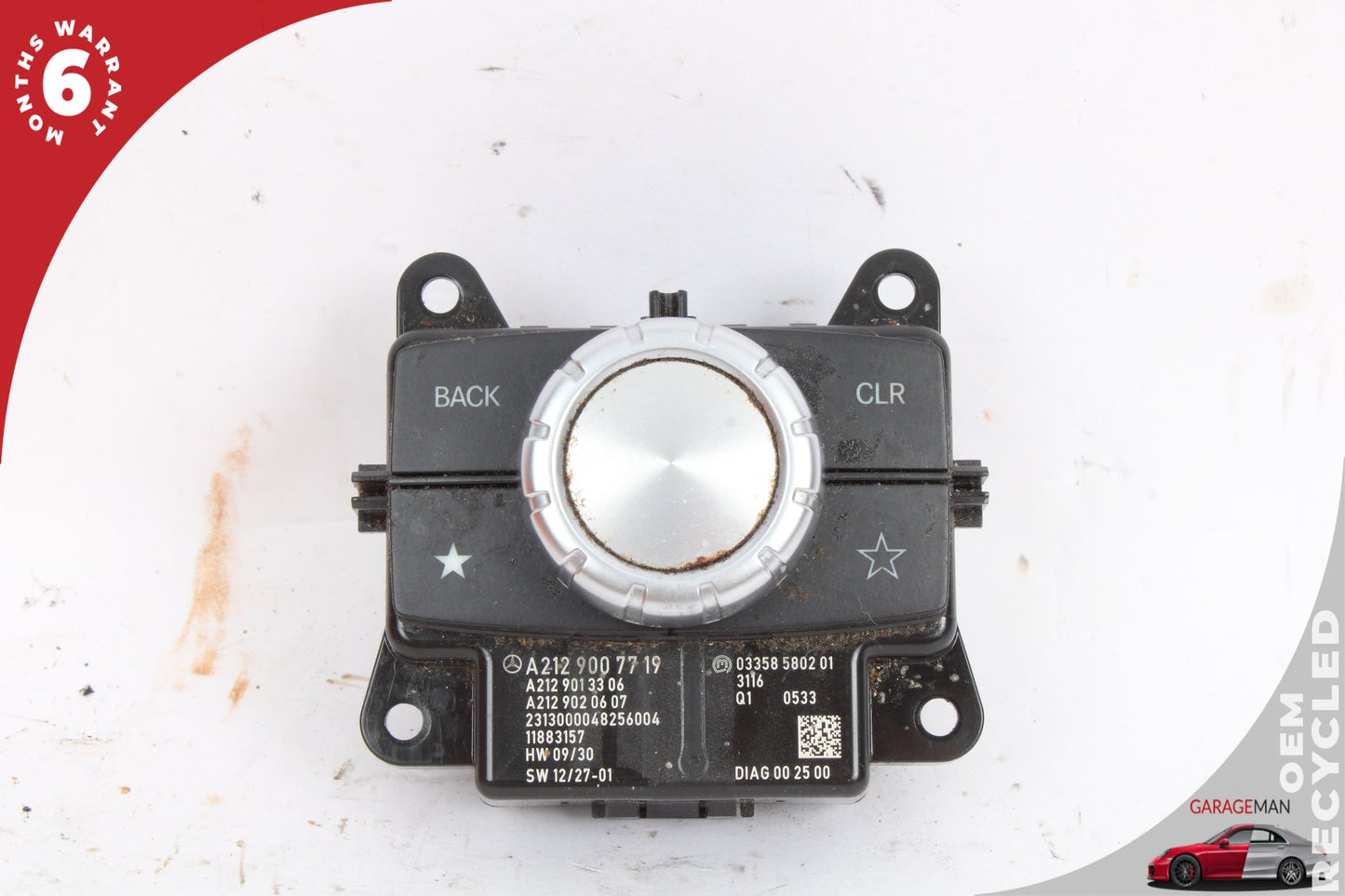 14-17 Mercedes-Benz E350 W212 Console Head Unit Controller Knob 2129007719