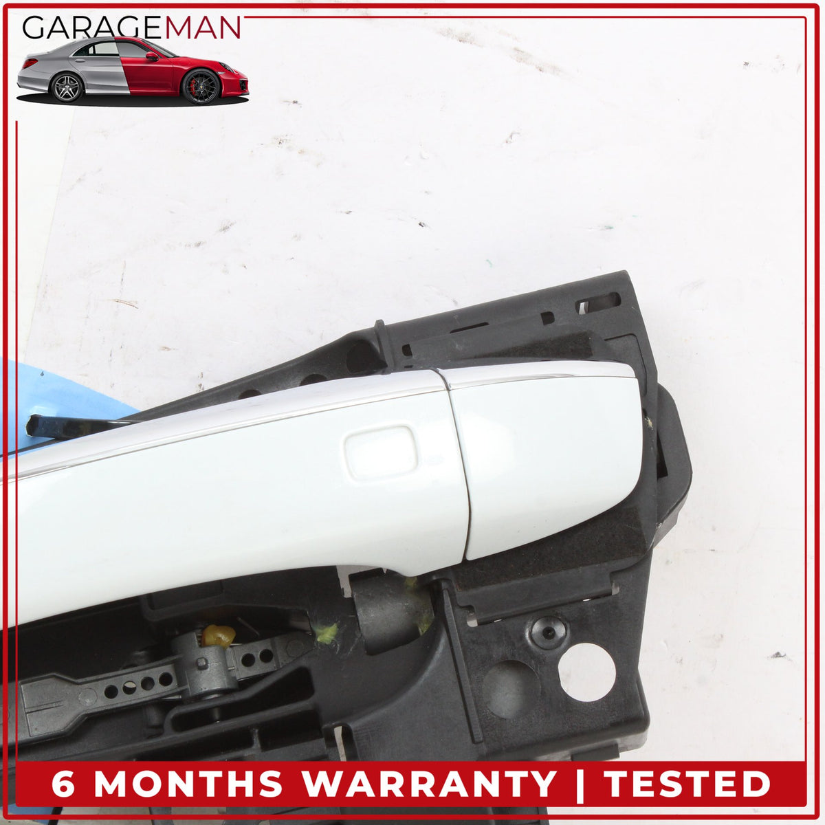2011-2018 Audi A8 S8 Rear Left Exterior Door Handle Glacier White Metallic OEM