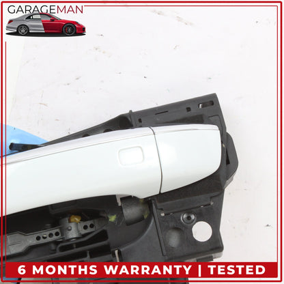 2011-2018 Audi A8 S8 Rear Left Exterior Door Handle Glacier White Metallic OEM