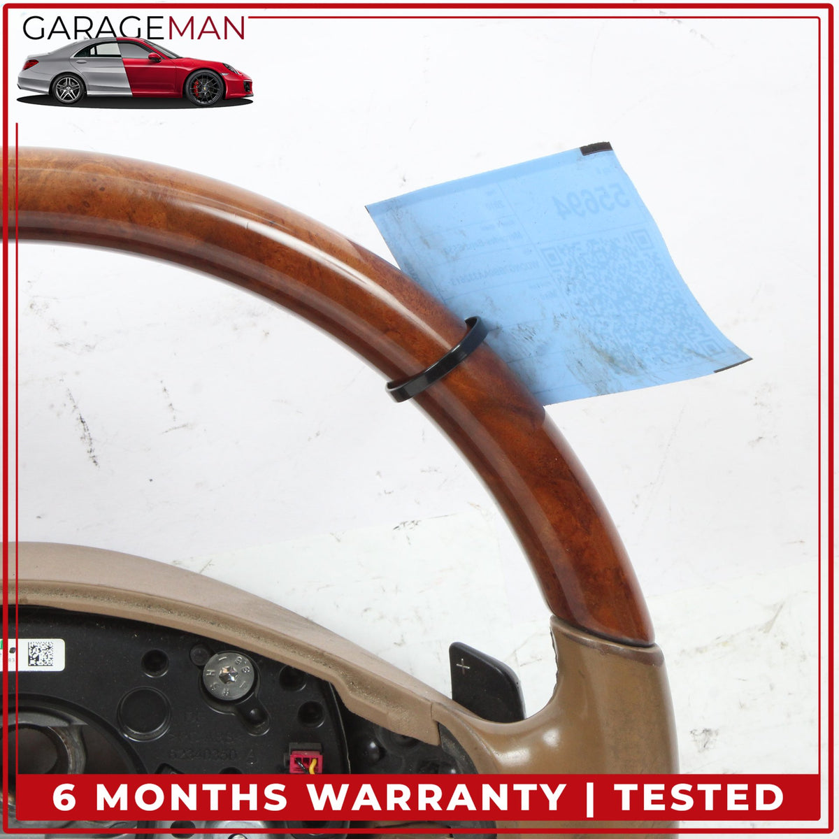 2010-2014 Mercedes W221 S550 Front Left Steering Wheel Wood Brown 2214609203 OEM