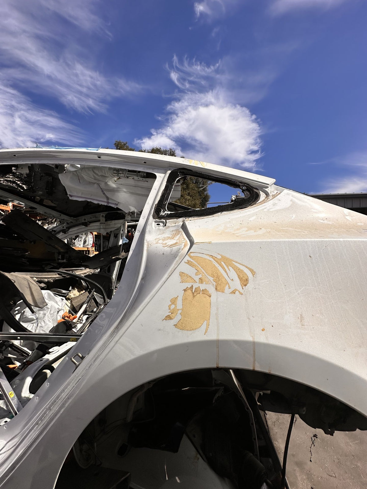2017-2023 Tesla Model 3 Rear Left Side Quarter Frame Body Panel Pearl White OEM