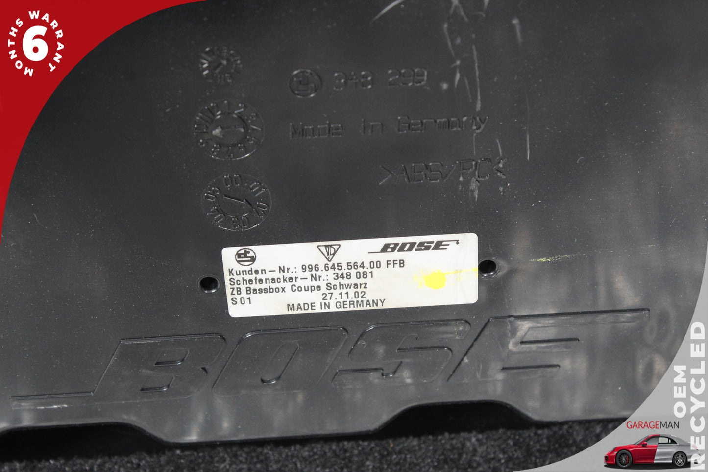 1999-2005 Porsche 911 996 Coupe Bose Audio Subwoofer Speaker Black 99664556400