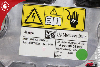 16-18 Mercedes-Benz C350e W205 Sedan Hybrid Battery Power Charge Module Unit 0009005909