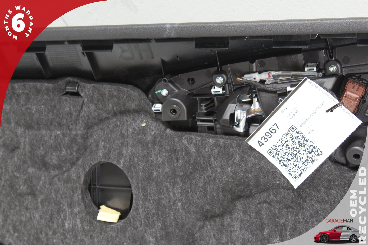 2012-2018 Audi A6 S6 Rear Right Side Interior Door Panel Brown 4G0867222 OEM