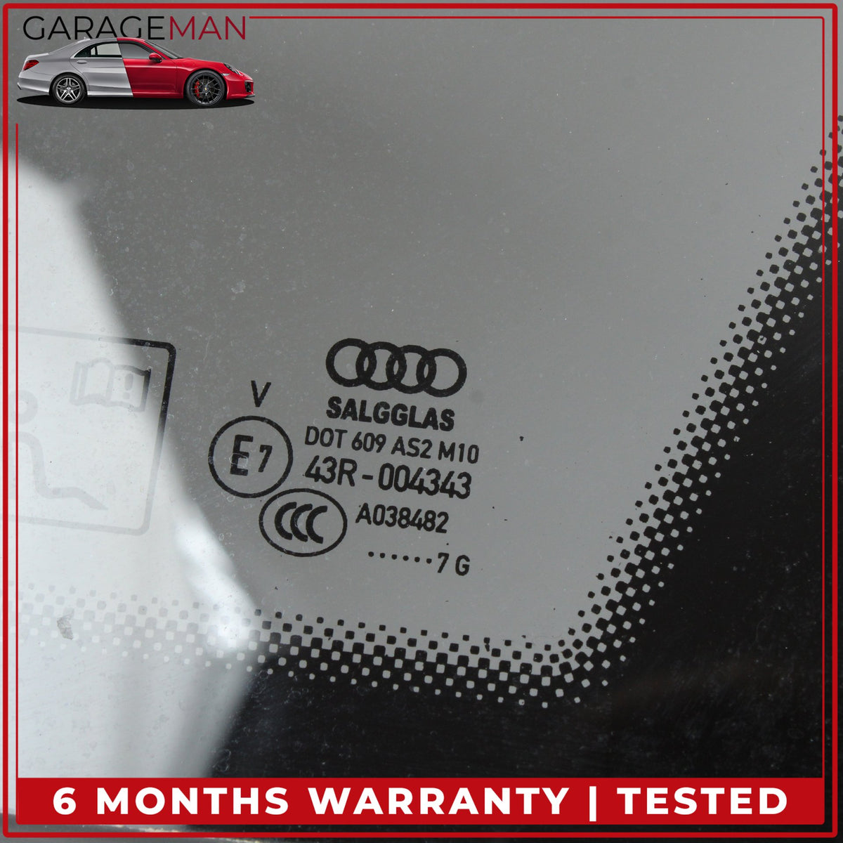 2017-2024 Audi Q7 Rear Right Passenger Side Quarter Window Glass 4M0845298C OEM