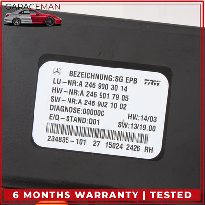 2012-2020 Mercedes W242 B Electric Drive Hand Parking Brake Control Module OEM