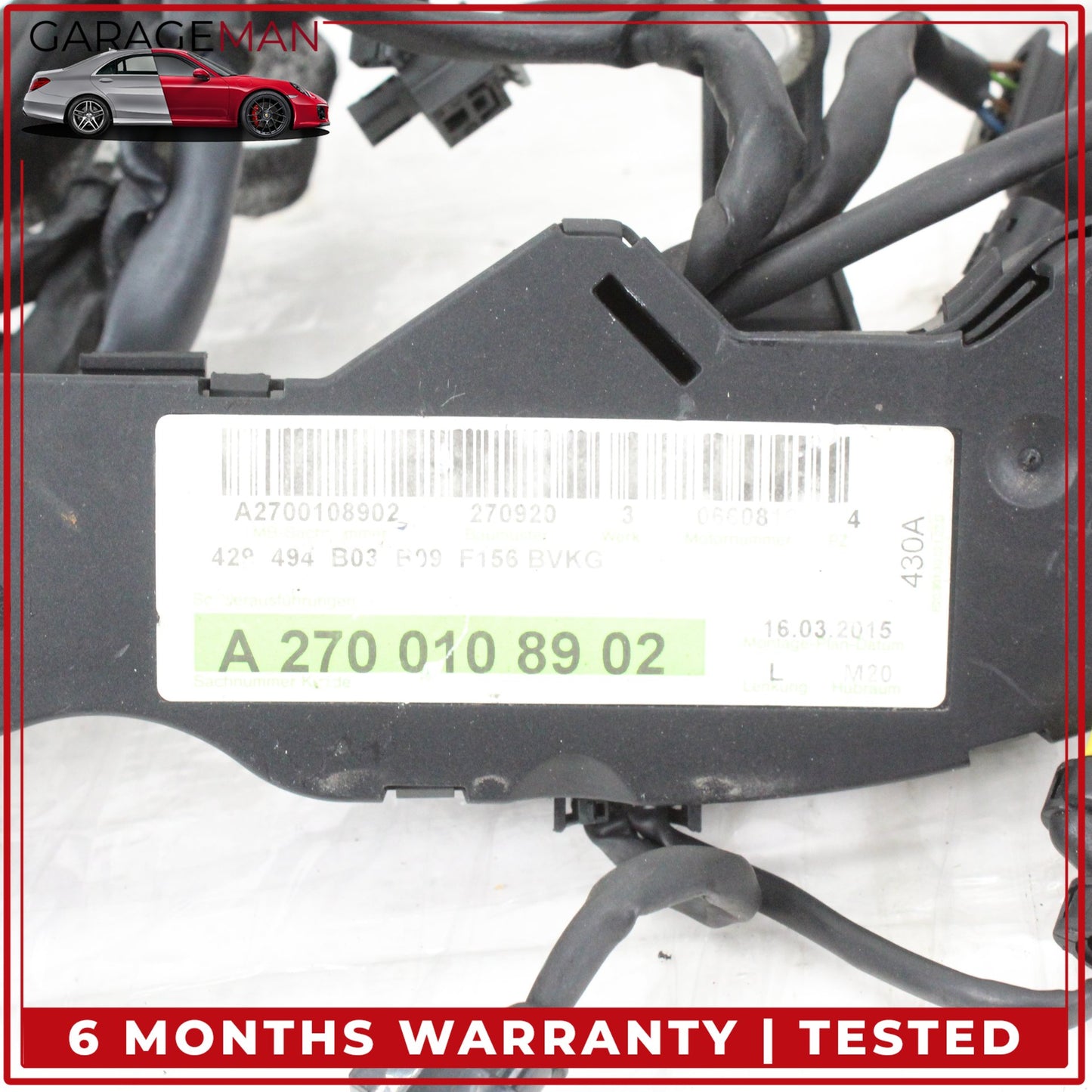2014-2015 Mercedes W117 CLA250 GLA250 Engine Wiring Harness 2700100202 OEM