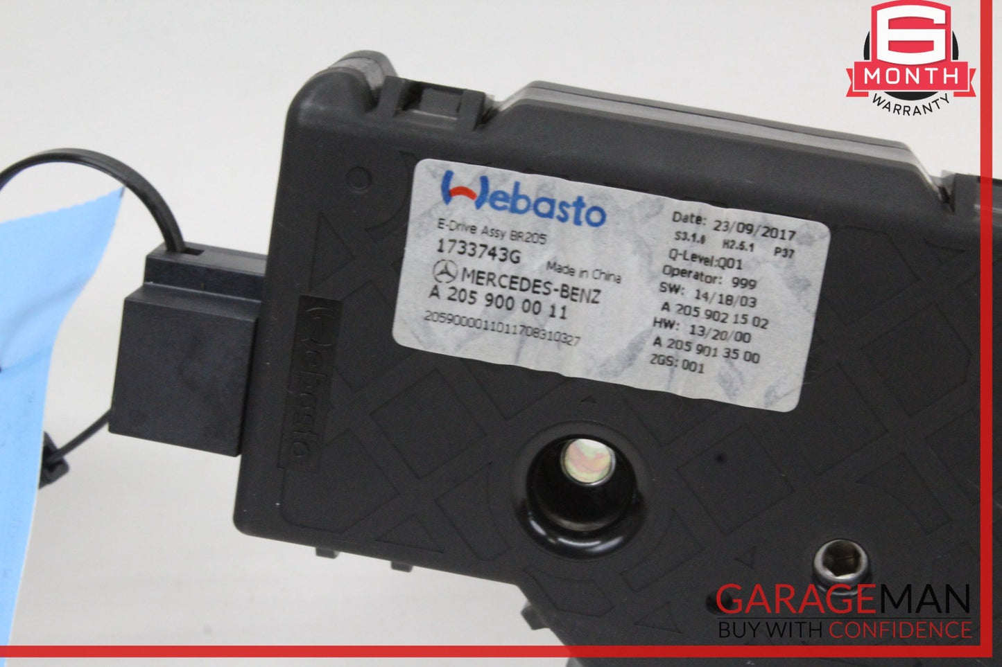 2016-2018 Mercedes W205 C300 GLC300 GLC43 AMG Sun Roof Motor 2059000011 OEM