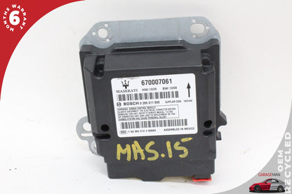 2014-2016 Maserati Ghibli Airbag Air Bag SRS Sensor Control Module 670007061 OEM