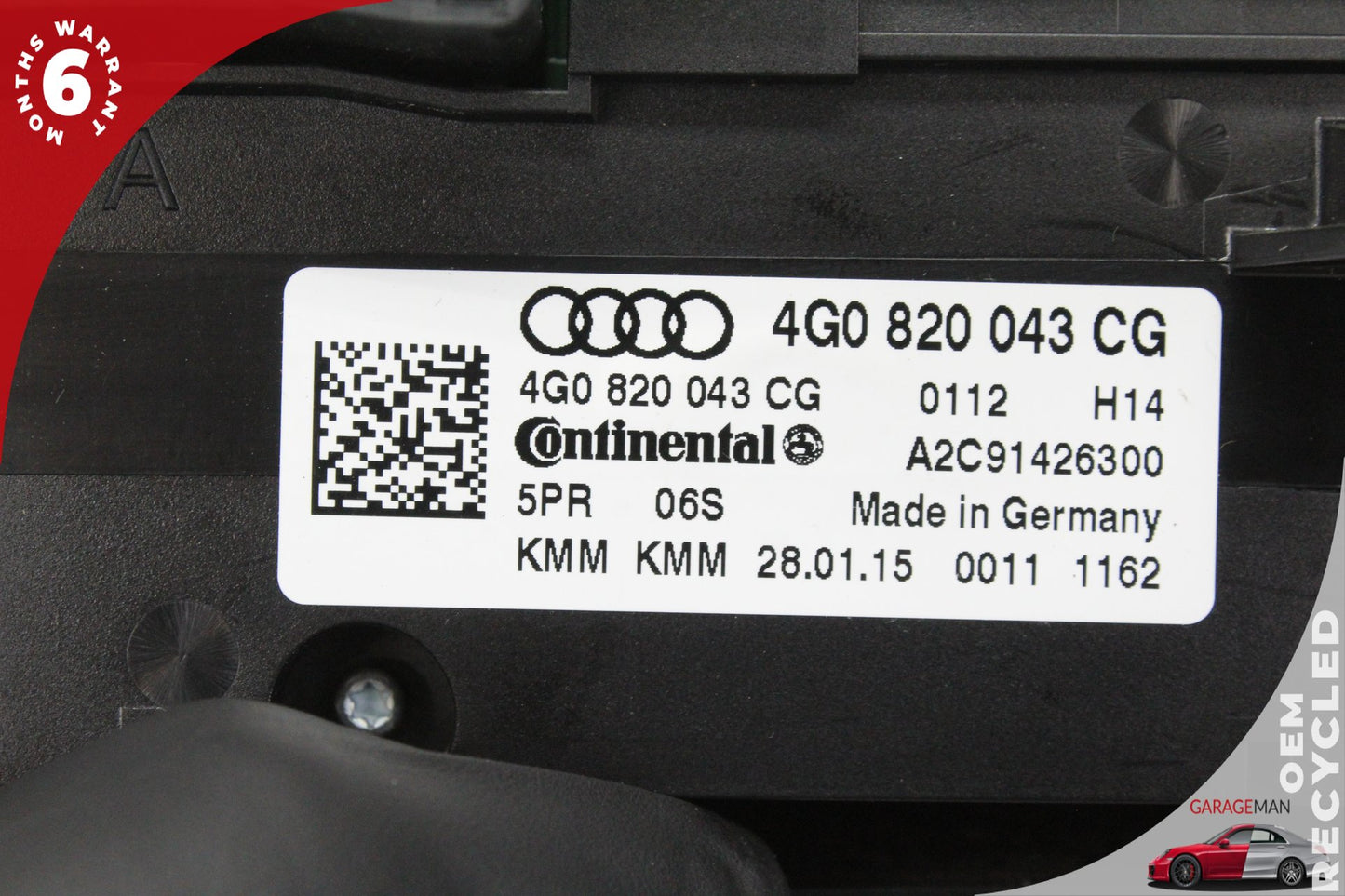 2012-2018 Audi A6 C7 AC Temperature Climate Control Panel 4G0820043L OEM
