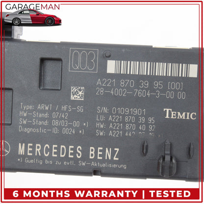 2007-2014 Mercedes-Benz CL550 W216 Coupe Trunk Release Remote Open Close Module 2218703995 OEM