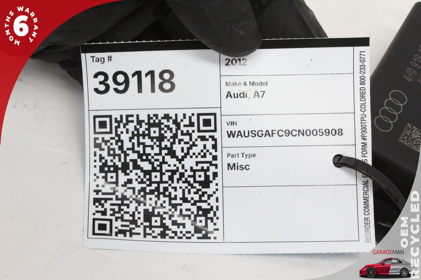 2012-2018 Audi A7 A6 Park Parking Assist Control Module Unit 4H0919475J OEM