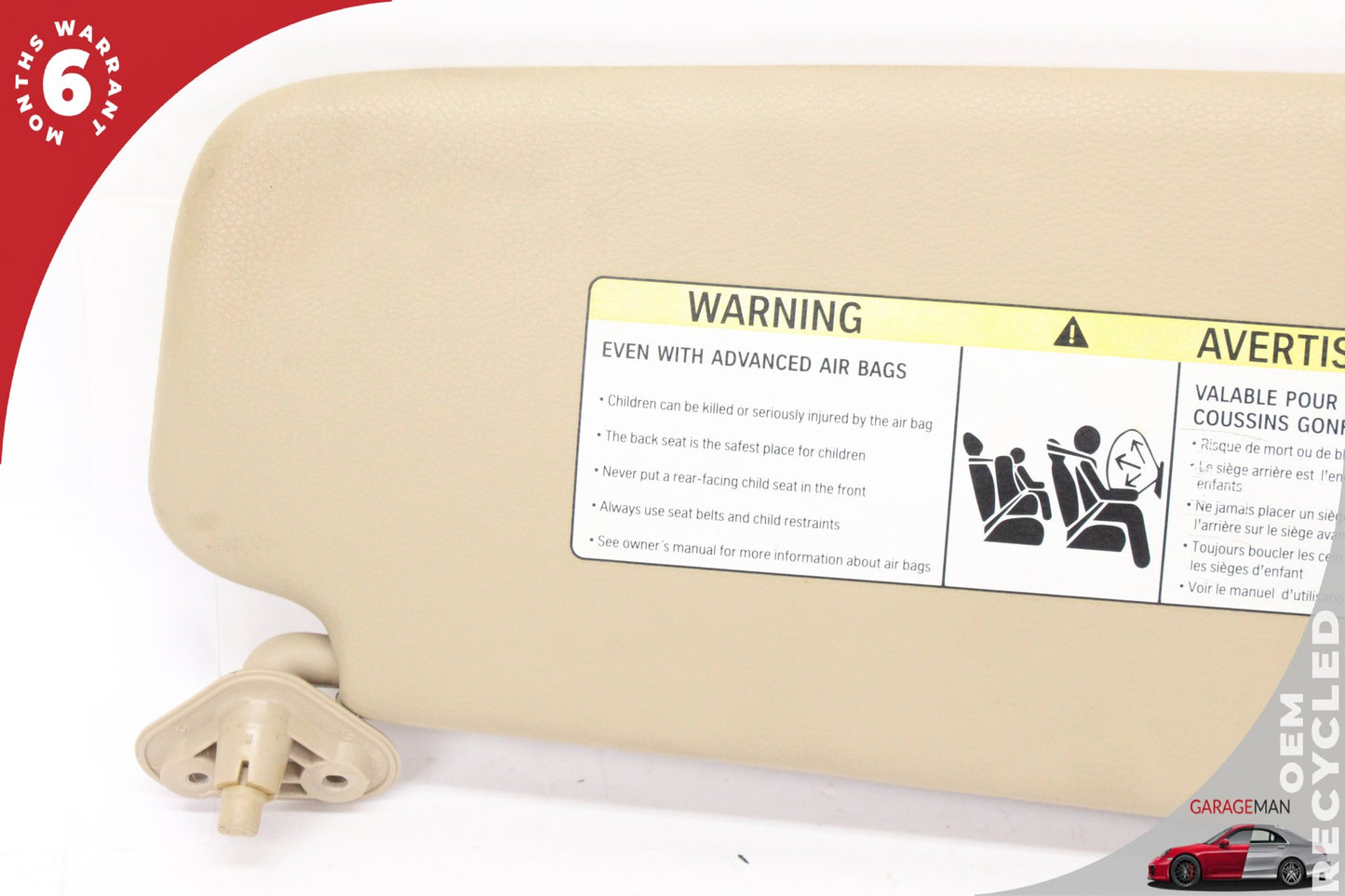2013-2015 BMW X1 E84 SUV Front Left Driver Side Sun Visor Beige w/ Mirror OEM