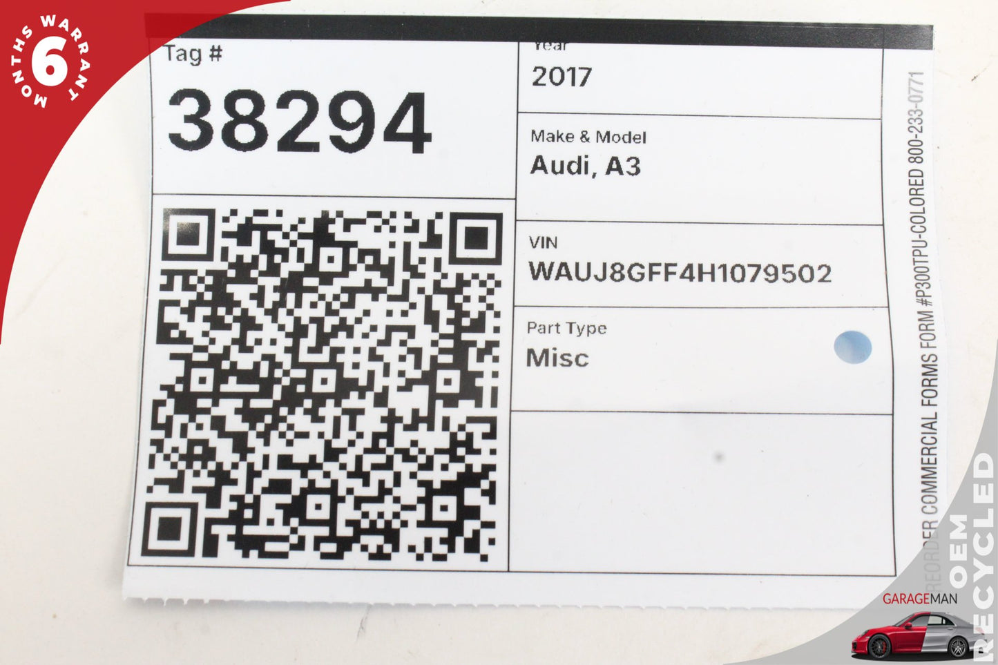 2015-2020 Audi A3 8V Sedan Parking Assist Control Module 5QA919294A Genuine