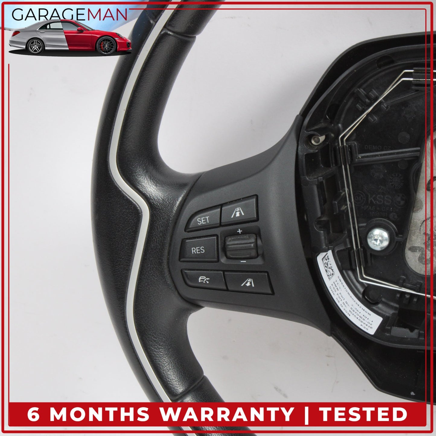 2014-2021 BMW i3 I01 Front Left Driver Side Steering Wheel Black 6870168 OEM