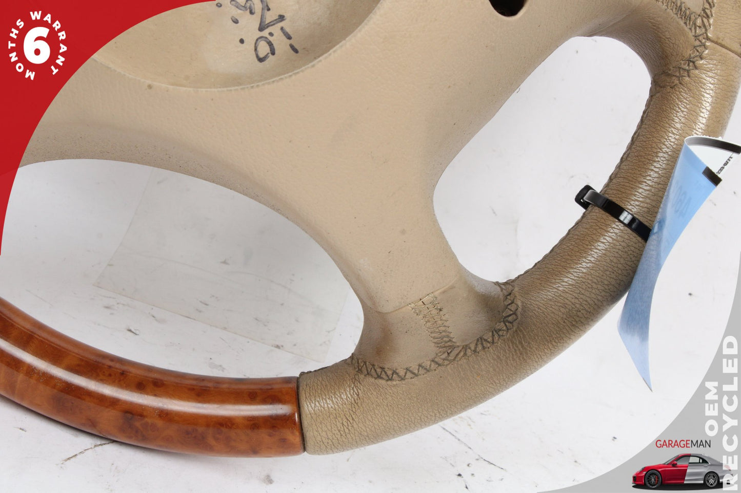 2003-2009 Mercedes W219 CLS550 Front Left Steering Wheel Wood Beige Wood OEM