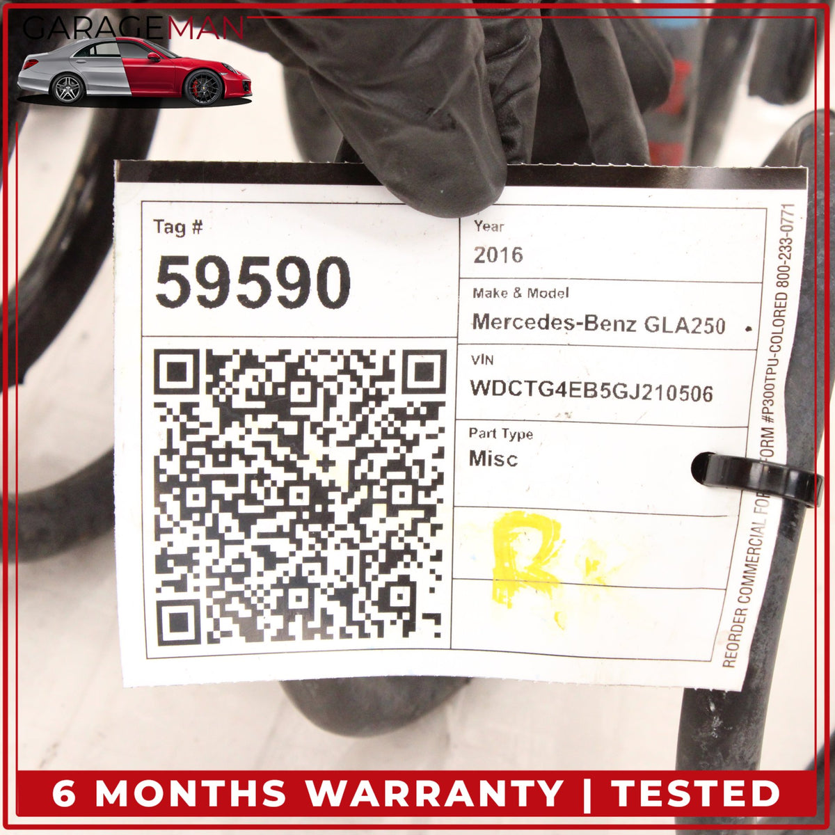 2015-2020 Mercedes X156 GLA250 Rear Left and Right Side Coil Spring Set OEM