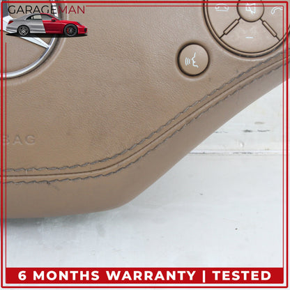 2010-2014 Mercedes W221 S550 Front Left Side Steering Wheel Airbag Brown OEM
