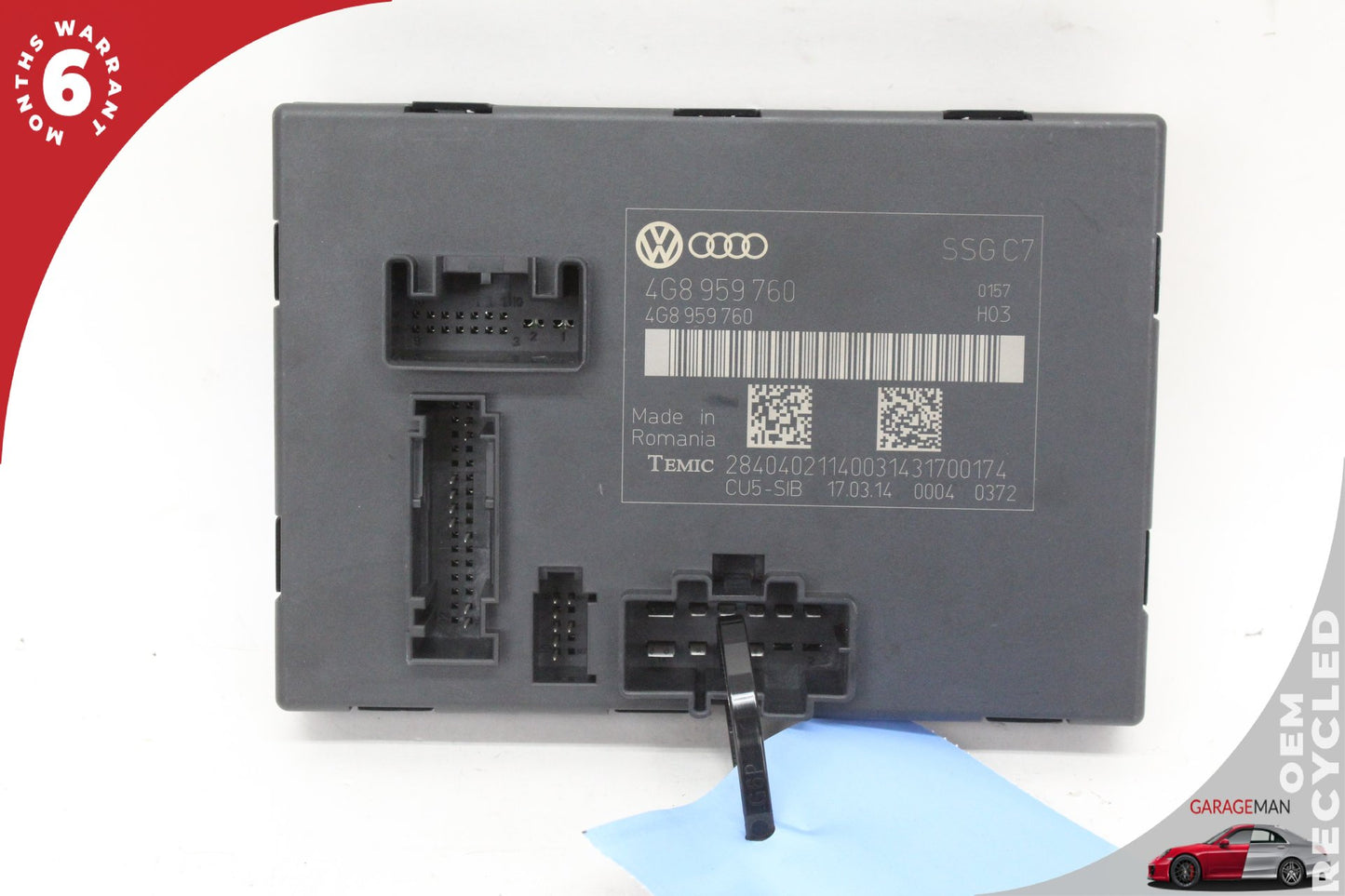 2012-2018 Audi A6 Front Left Driver Side Seat Control Module Unit 4G8959760 OEM