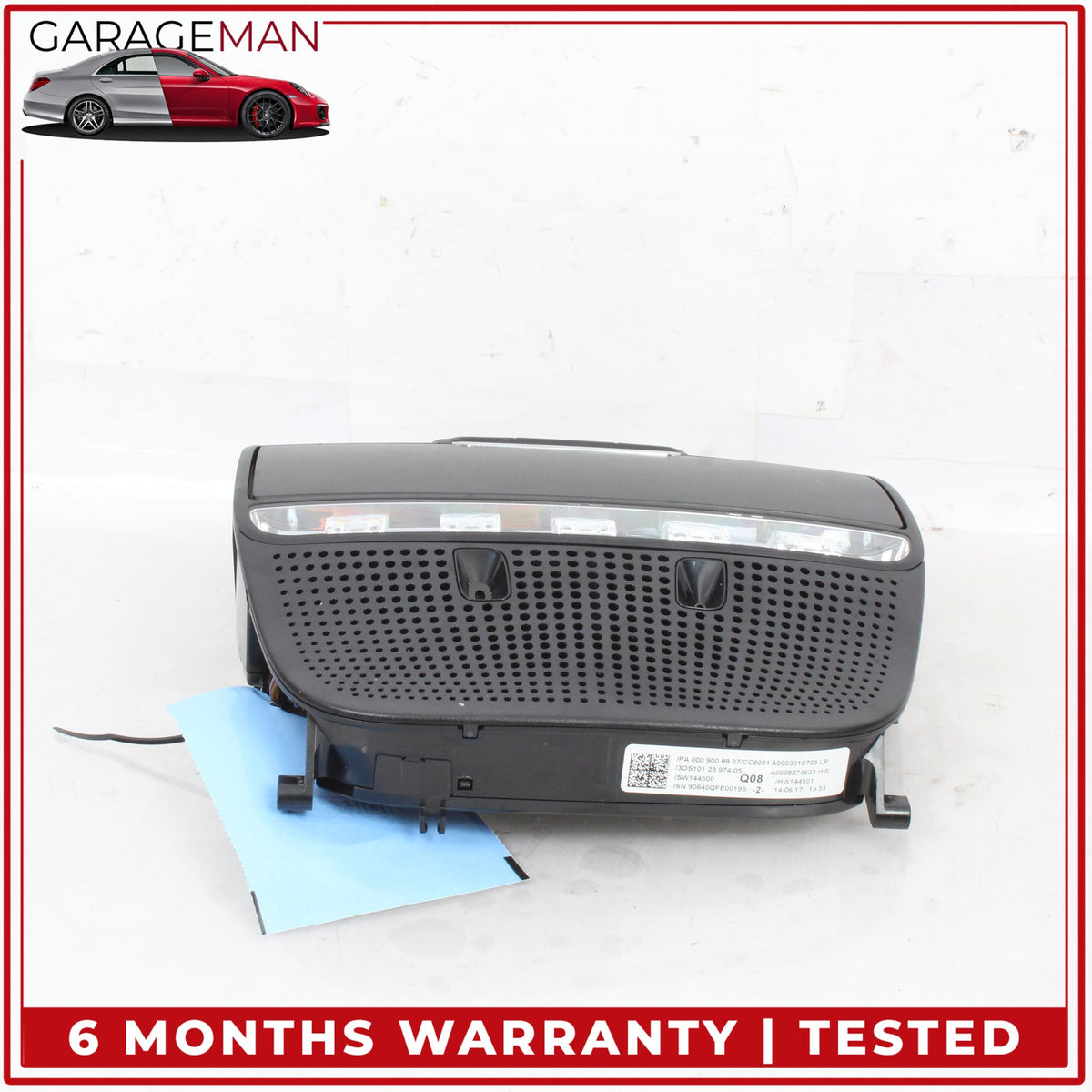 2015-2019 Mercedes X253 GLC300 Overhead Dome Light Lamp Black 0009008807 OEM