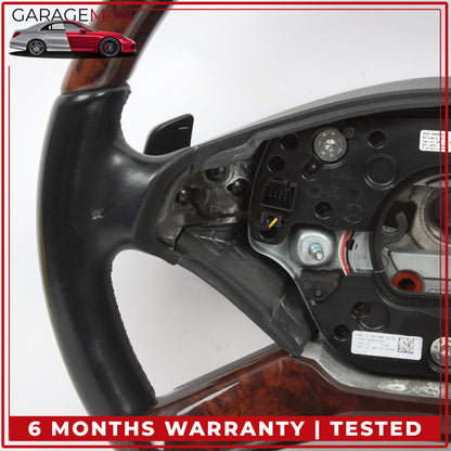 2010-2014 Mercedes W216 CL550 Steering Wheel w/ Paddle Shifters Wood OEM