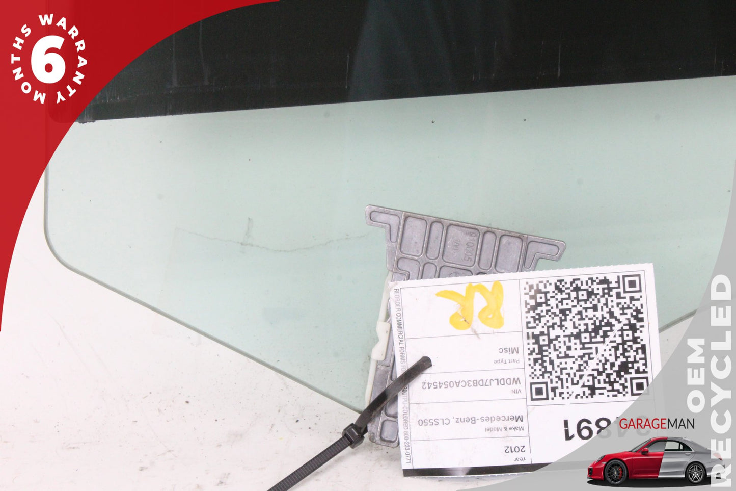 2012-2014 Mercedes W218 CLS550 Rear Right Passenger Side Door Window Glass OEM