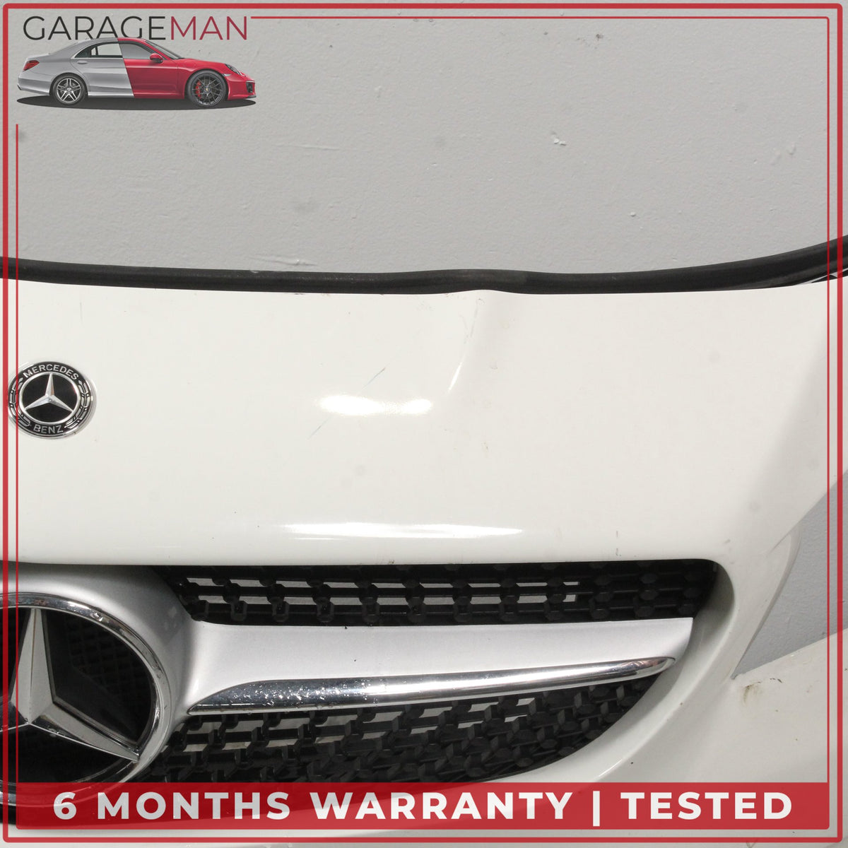 2017-2019 Mercedes C117 CLA250 Sedan Front Bumper Cover Calcite White OEM