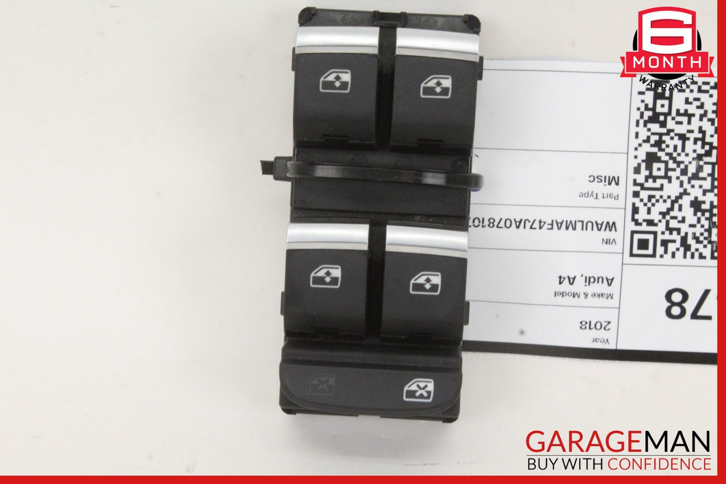 2017-2024 Audi A4 Front Left Master Window Control Switch 8W0959851E OEM