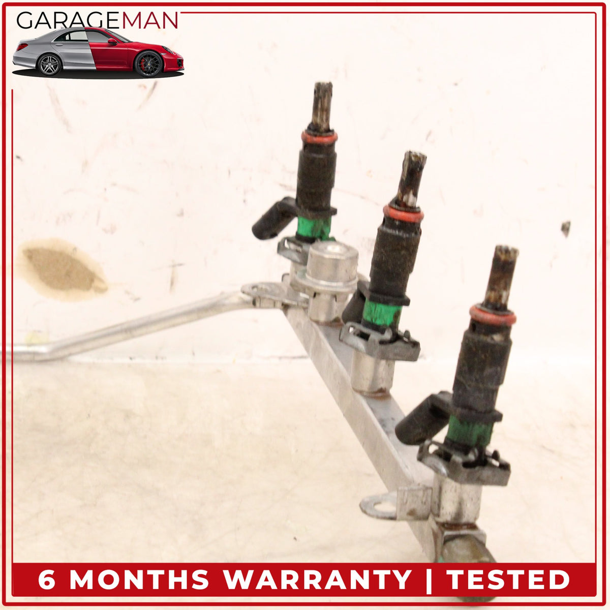 2005-2012 Mercedes W211 E350 SLK300 Fuel Injector Rail w/ Fuel Injectors OEM