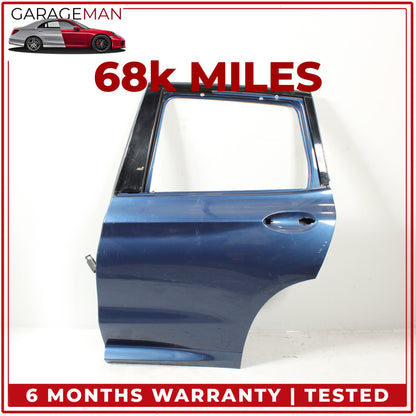 2018-2024 BMW X3 G01 Rear Left Driver Side Door Shell Blue Metallic OEM