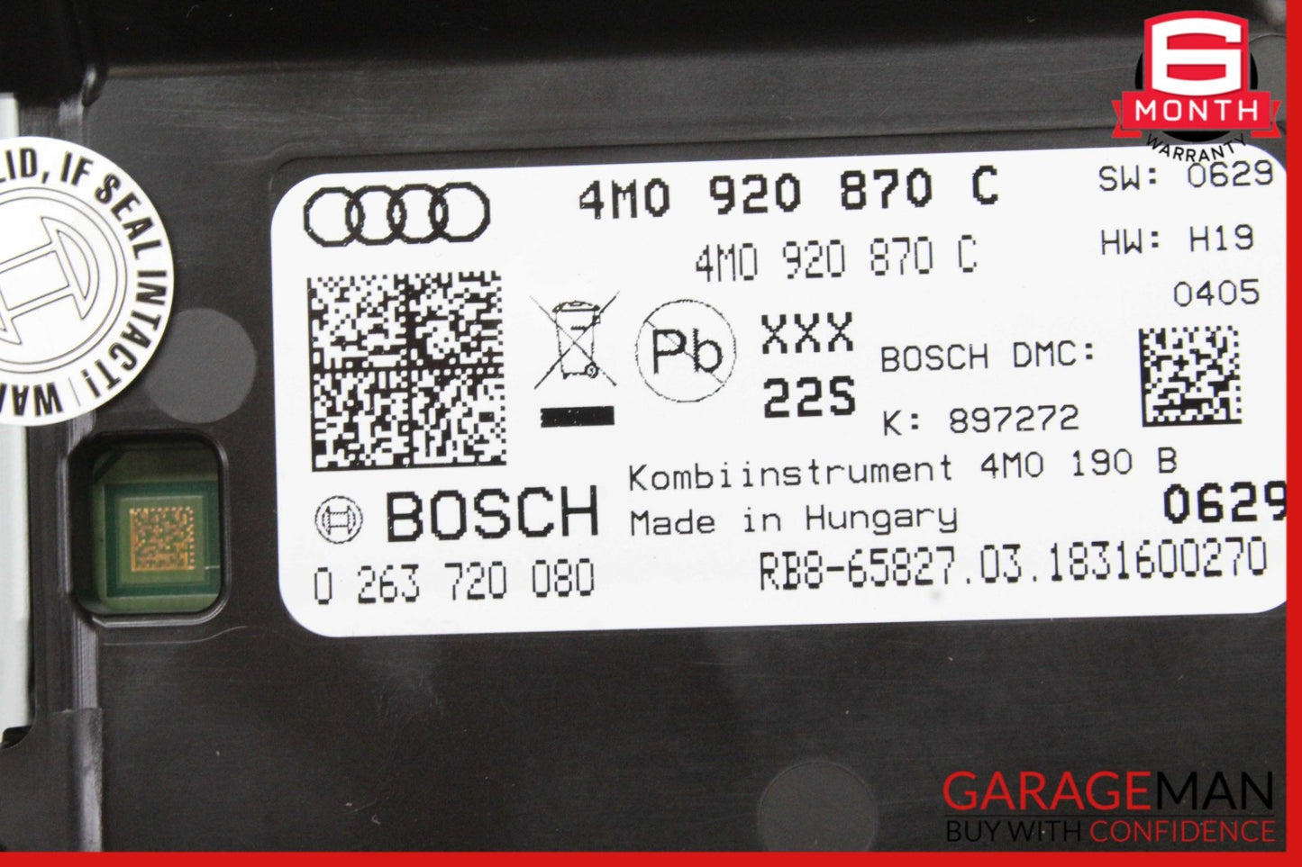 2017-2019 Audi Q7 SUV Speedometer 4M0920870C