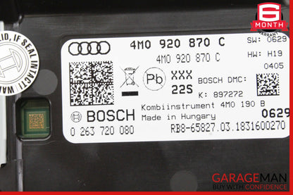 2017-2019 Audi Q7 SUV Speedometer 4M0920870C