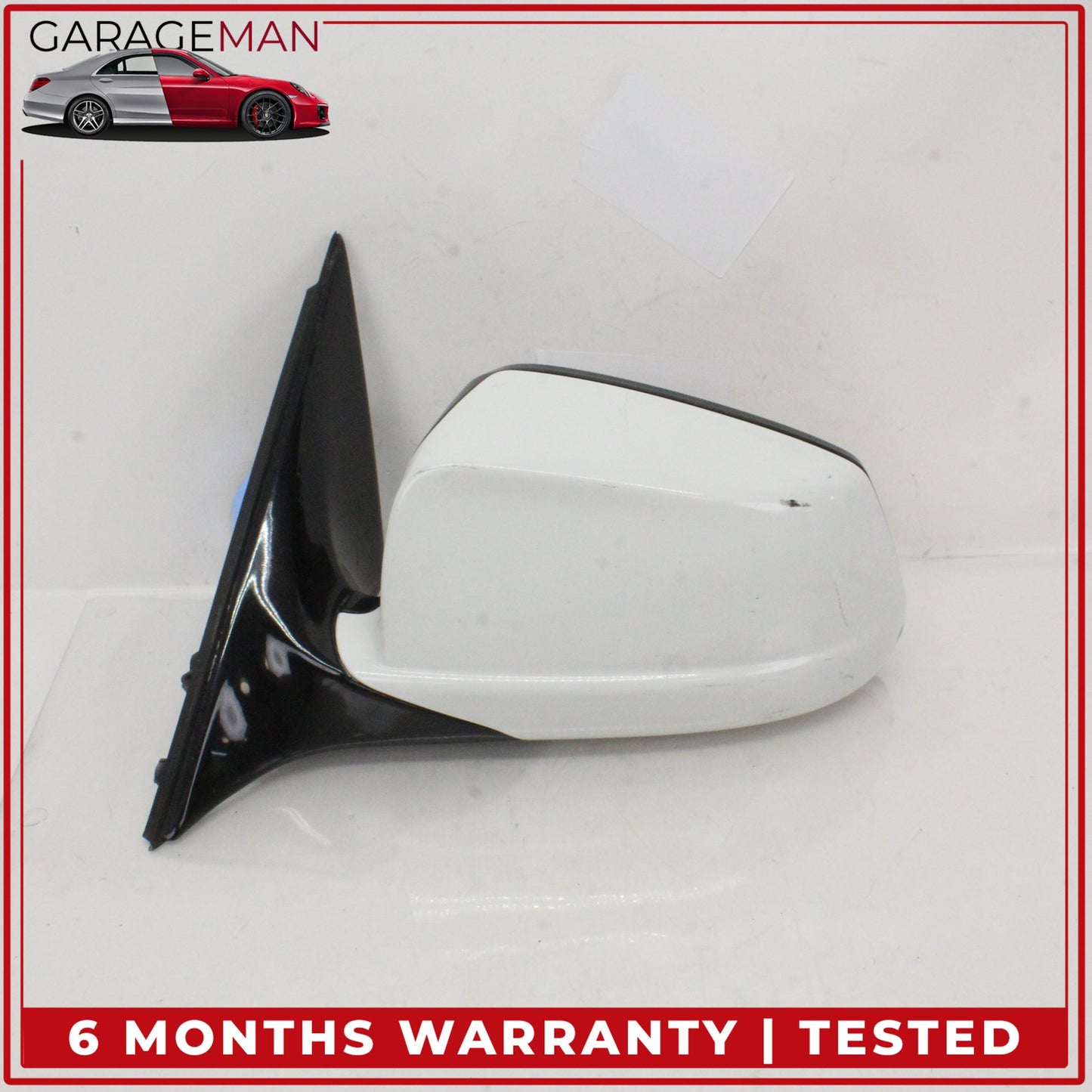 2011-2016 BMW 550i Front Left Driver Side Door Rear View Mirror White OEM
