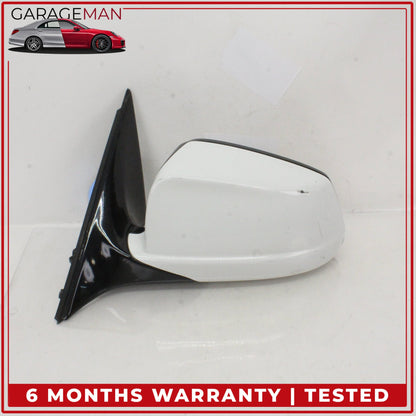 2011-2016 BMW 550i Front Left Driver Side Door Rear View Mirror White OEM