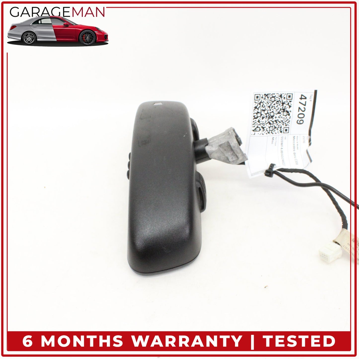 2014-2019 Mercedes W205 C300 GLC43 AMG Top Upper Rear View Mirror 2228100417 OEM